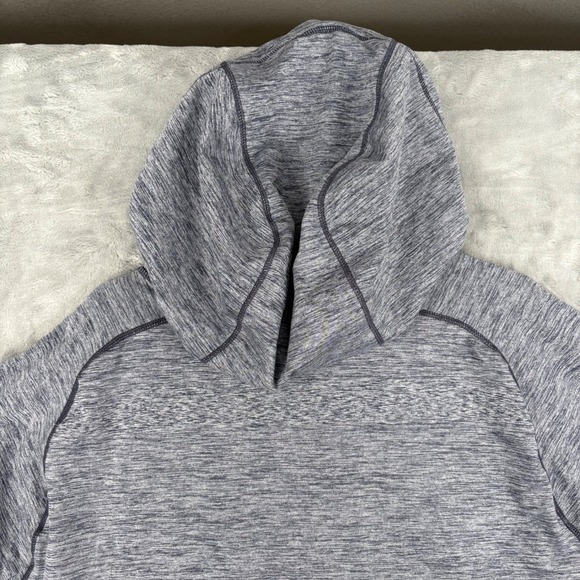 Zella Men Heathered Track Jacket Gray Blue Full Zip Hooded 2XL Polyester Spandex - Picture 9 of 14